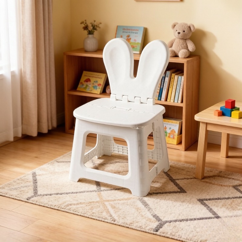 Kids Outdoor Folding Chair - 2 SZT. Grube, składane krzesło z
