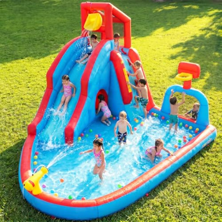 Kids Outdoor Water Park - Nadmuchiwany park wodny z zjeżdżalnią i