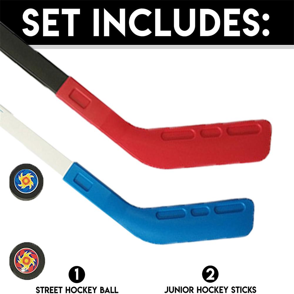 Kids Outdoor Hockey Set - Zestaw plastikowych kijów do hokeja 72