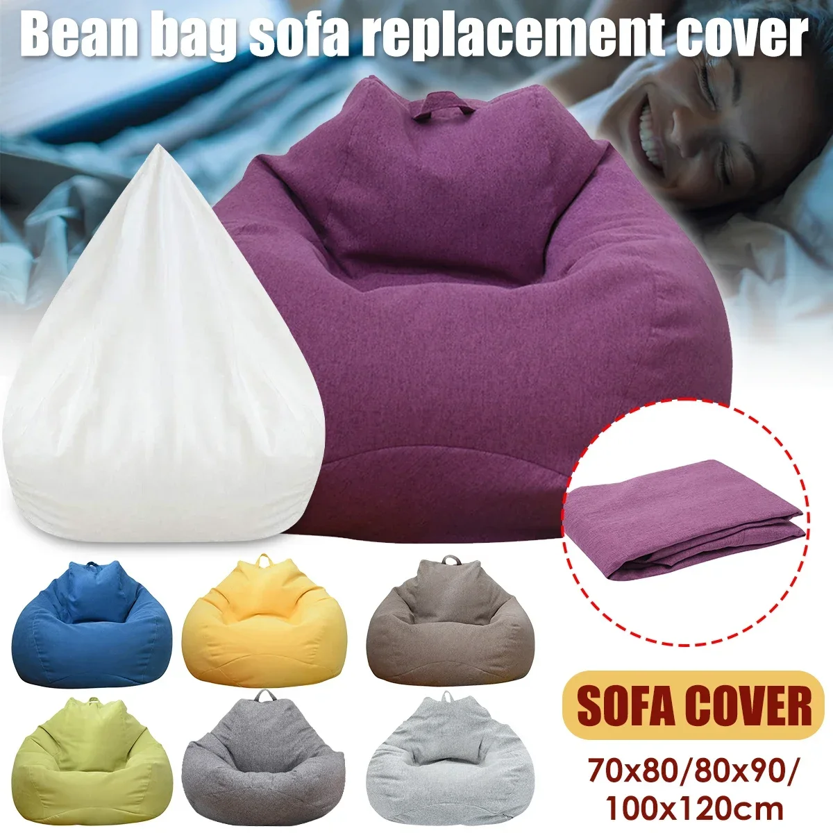 Kids Outdoor Bean Bag Chair - Duży pokrowiec na sofę Bean Bag