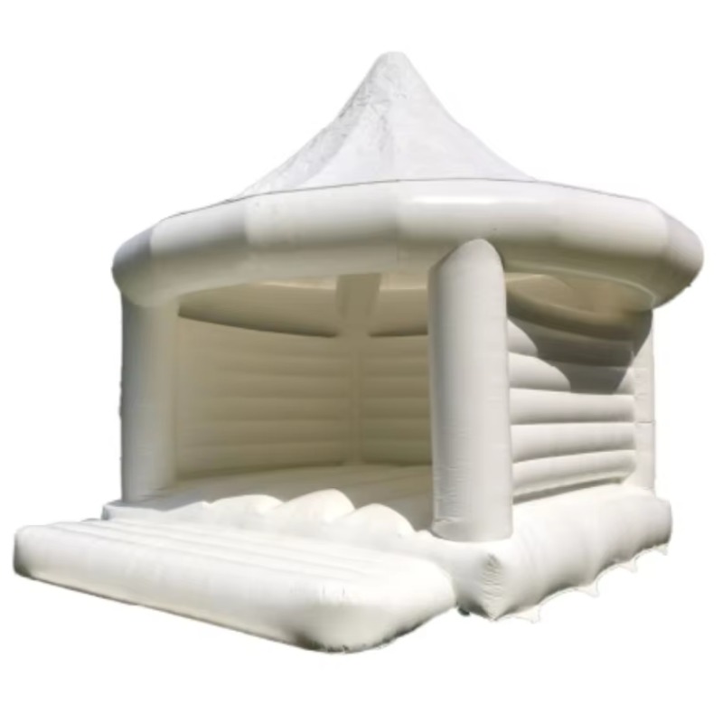 Outdoor Toys For Kids - Nadmuchiwany biały dom skaczący na wesele,