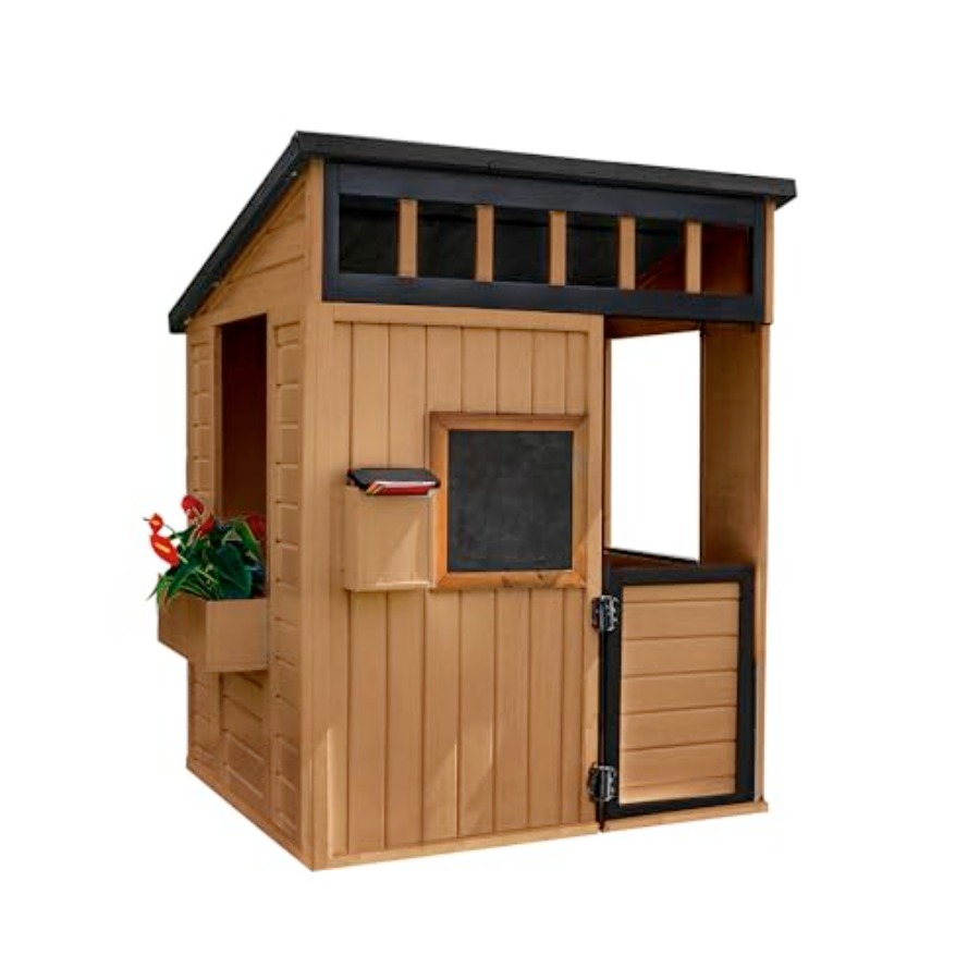 Kids Outdoor Chalkboard - Domek dla dzieci na zewnątrz: drewno