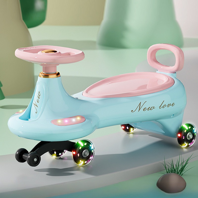 Kids Outdoor Car - Uroczy Dziecięcy Autko-Balanser z Kołami Antyprzewrótowymi,