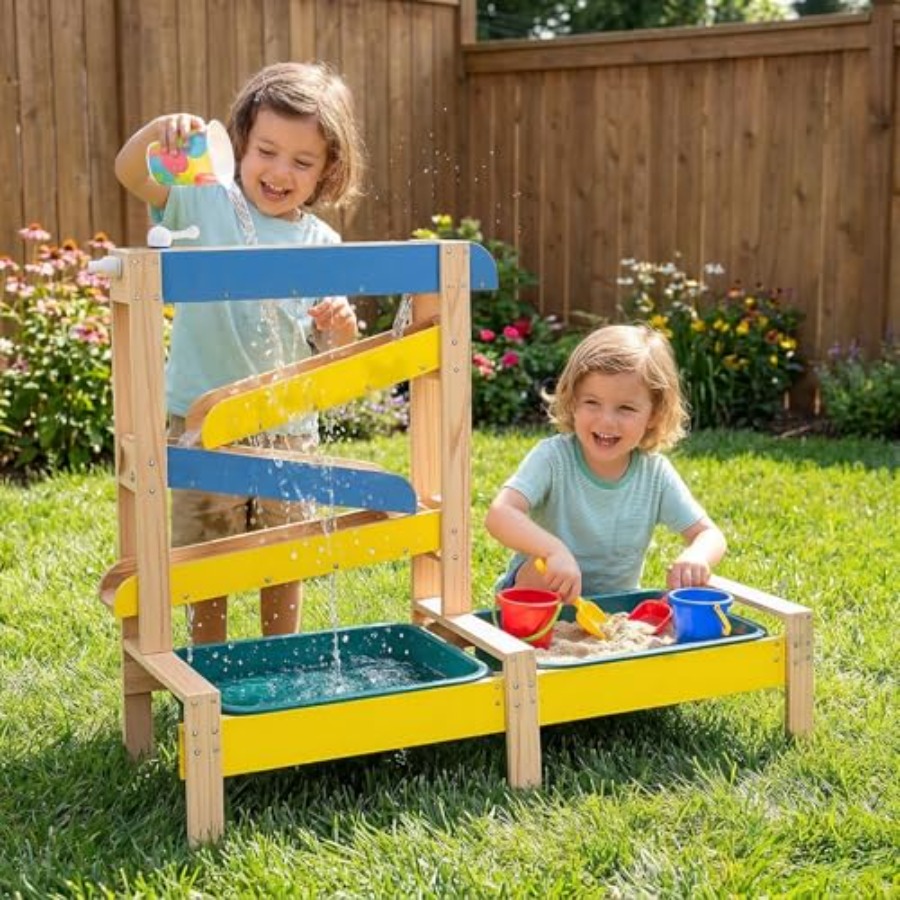 Kids Outdoor Wooden Playset - Zestaw do zabawy na zewnątrz dla