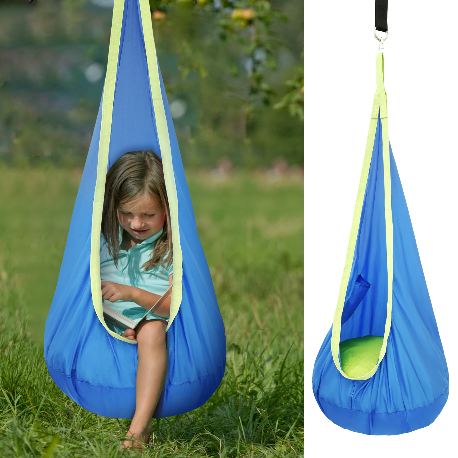 Kids Outdoor Hammock Chair - Krzesło sensoryczne, huśtawka dla dzieci, przenośny