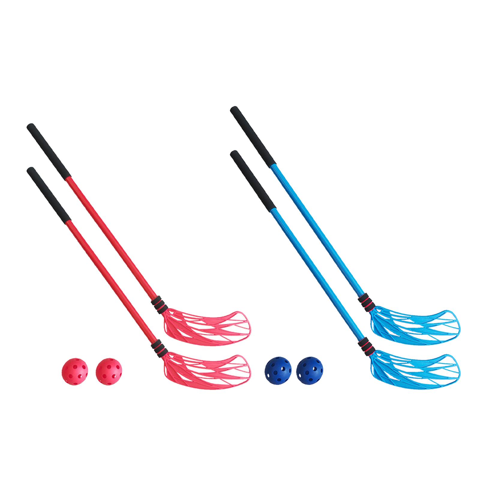 Kids Outdoor Hockey Set - 2x Zestaw Kijów do Hokeja na