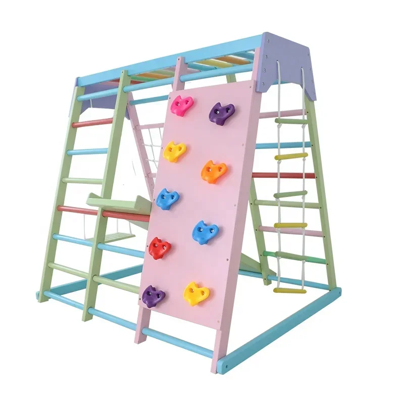 Kids Outdoor Wooden Playset - Drewniany zestaw do wspinaczki dla dzieci