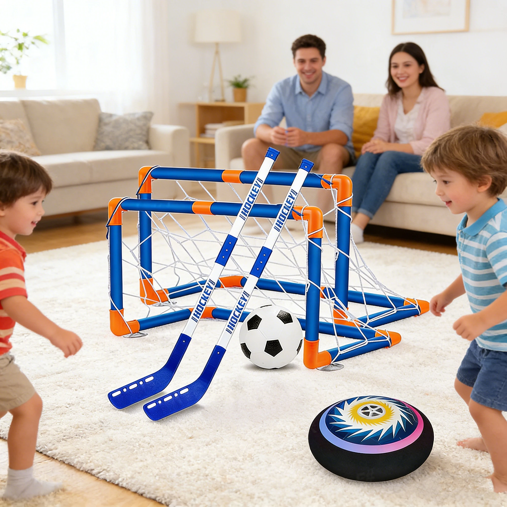 Kids Outdoor Hockey Set - Zestaw do air hockeyu dla dzieci,