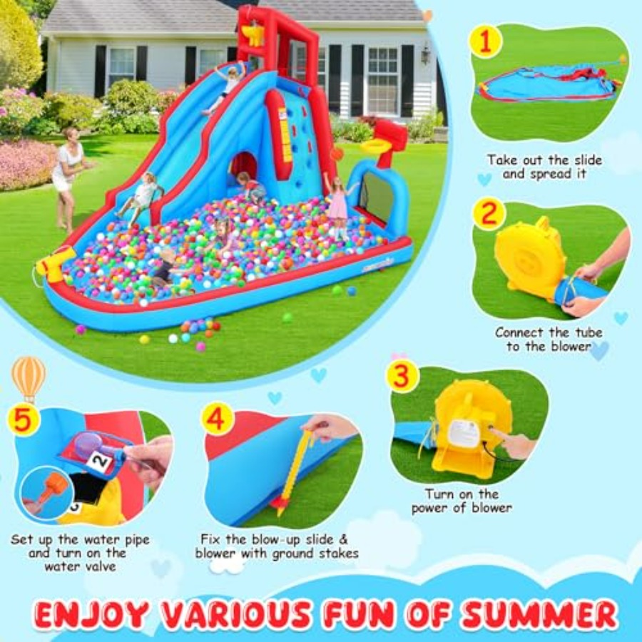 Nadmuchiwany park wodny z zjeż – Kids Outdoor Water Park recenzja i cena
