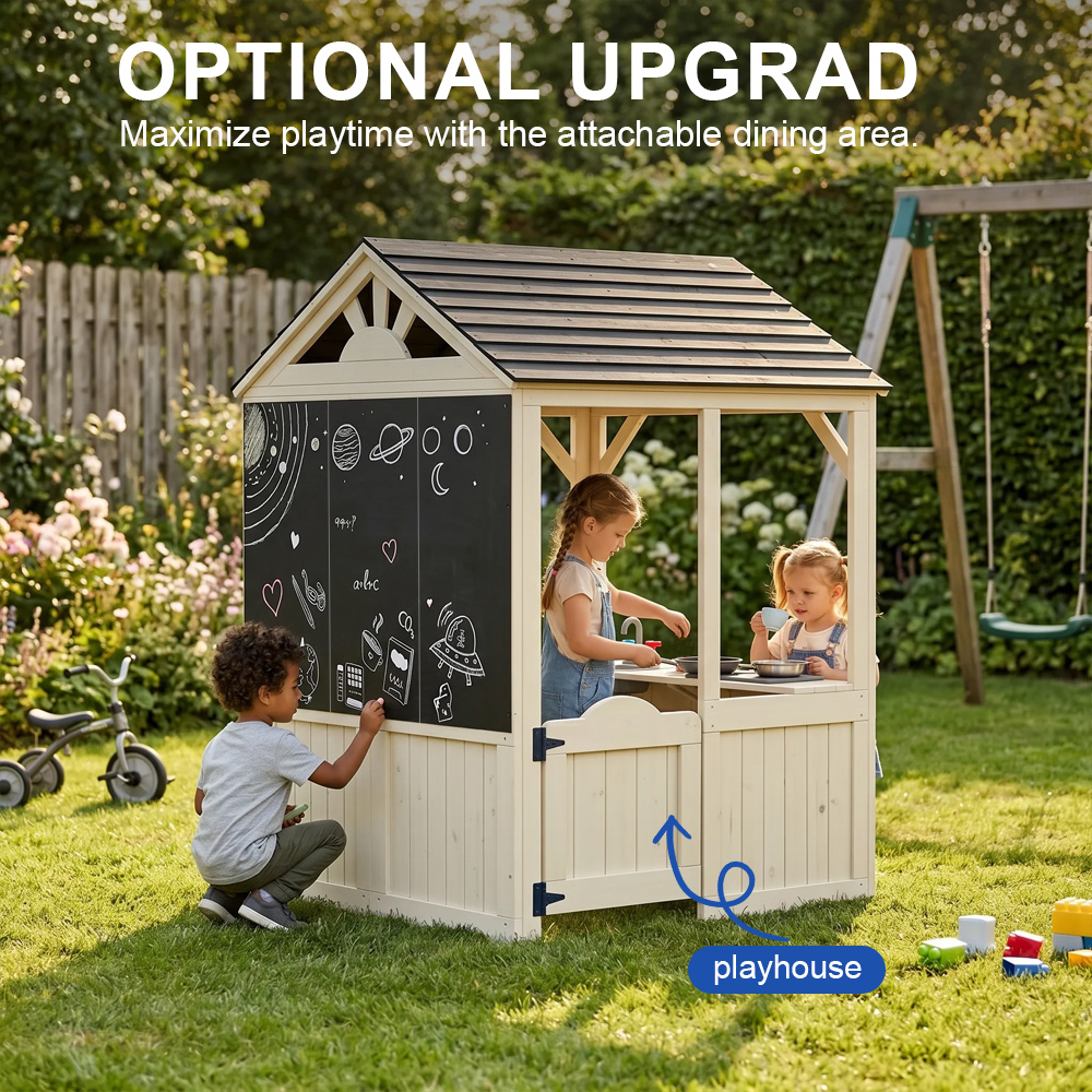 Budynki ogrodowe Meble Domek d – Kids Outdoor Wooden Playset recenzja i cena