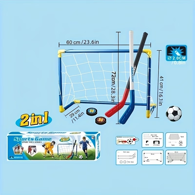 Zestaw 2 w 1: bramki do hokeja – Kids Outdoor Hockey Set recenzja i cena
