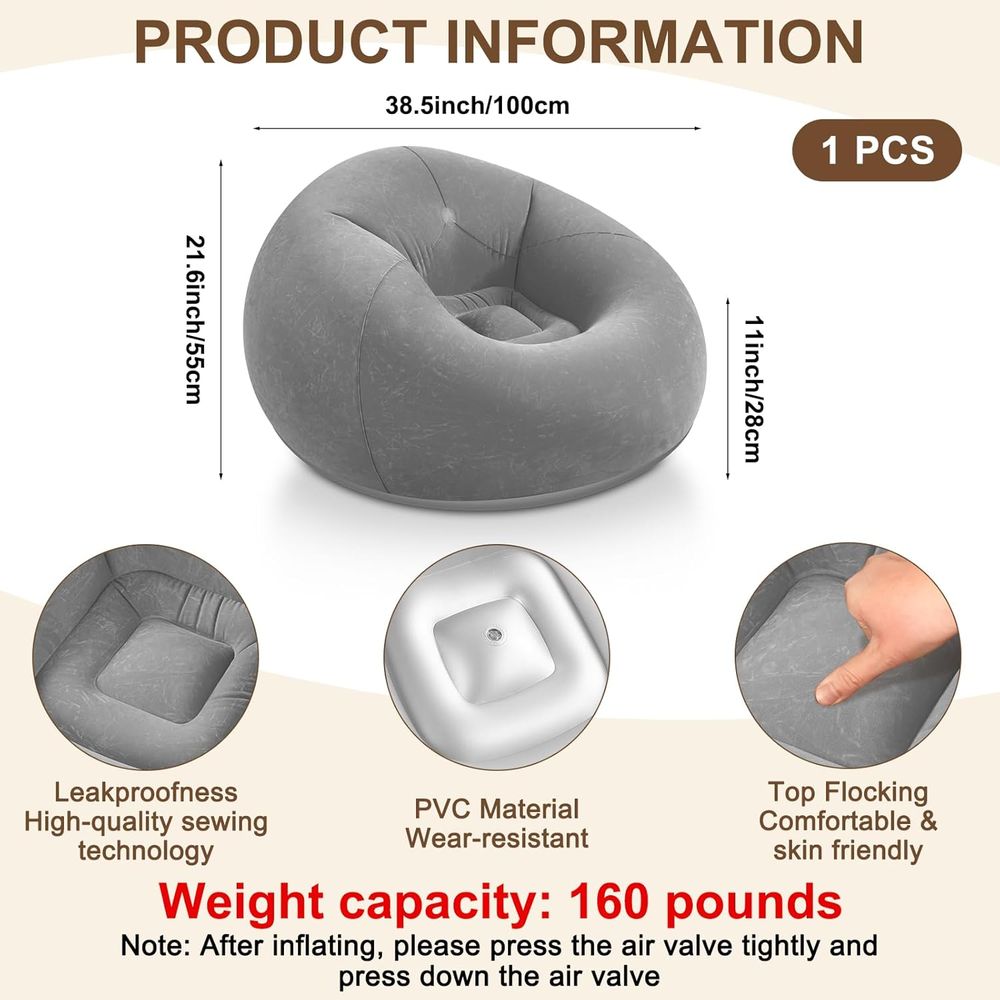 Nadmuchiwane fotele typu bean  – Kids Outdoor Bean Bag Chair recenzja i cena