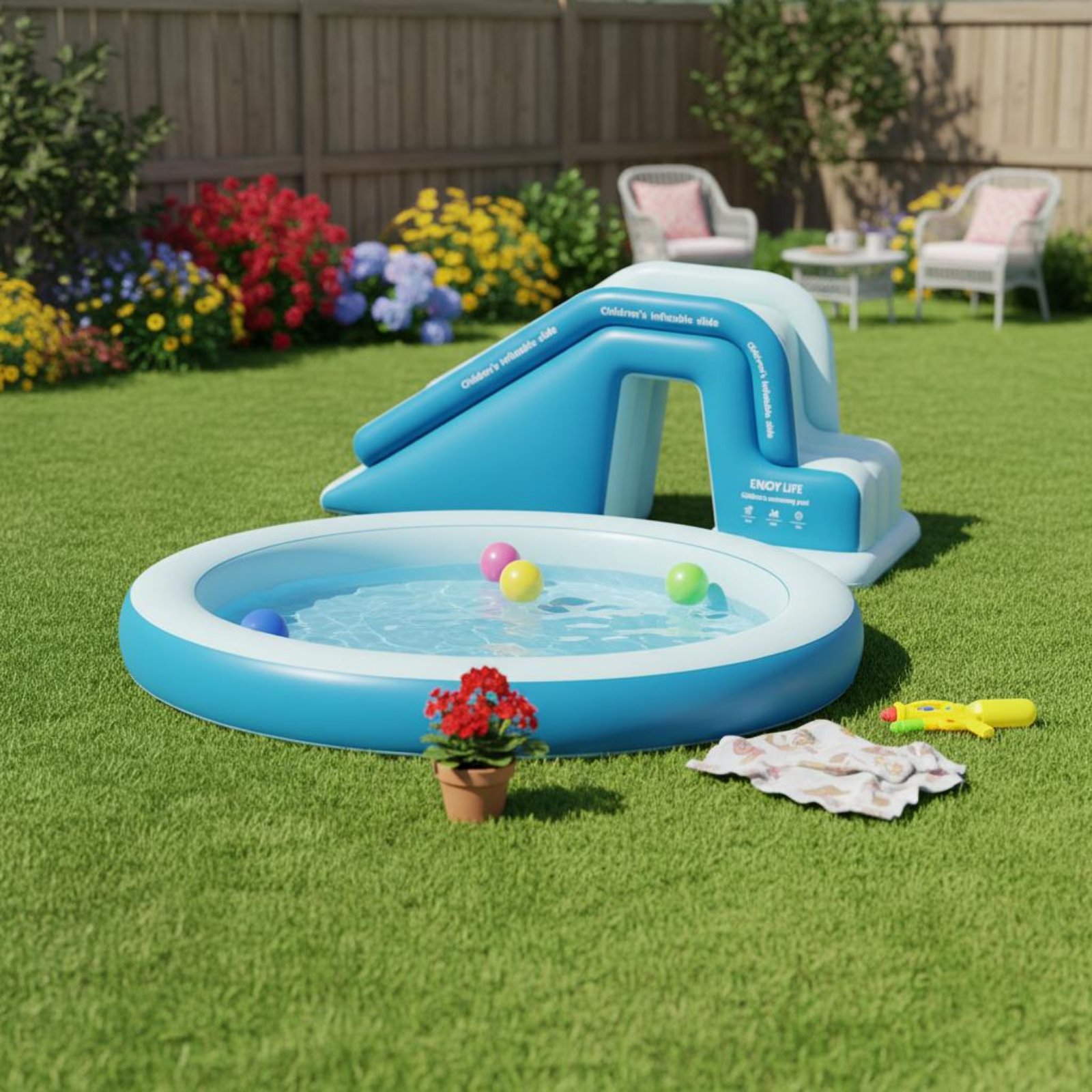 Nadmuchiwana zjeżdżalnia do ba – Kids Outdoor Water Park recenzja i cena