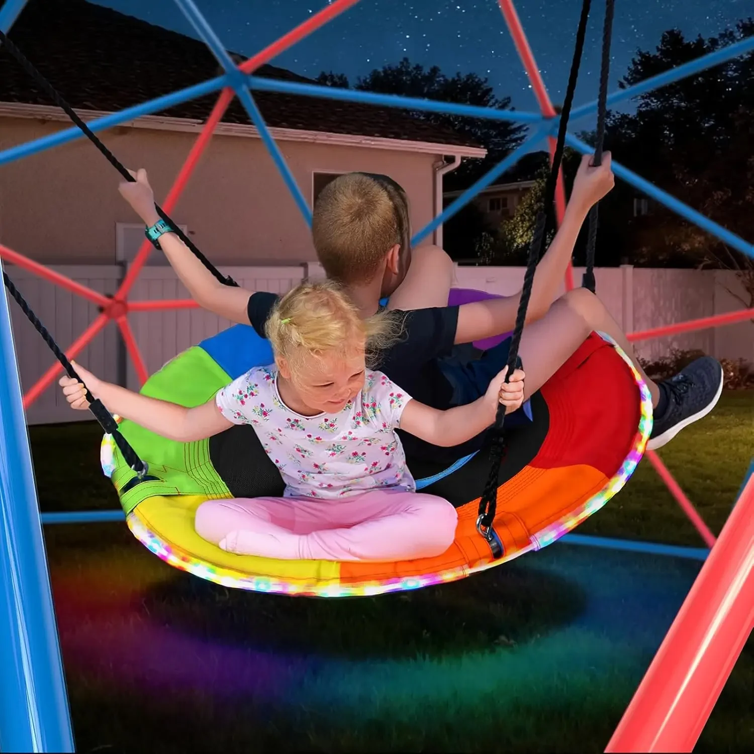 Zestaw huśtawek Hapfan Climbin – Kids Outdoor Jungle Gym Dome recenzja i cena