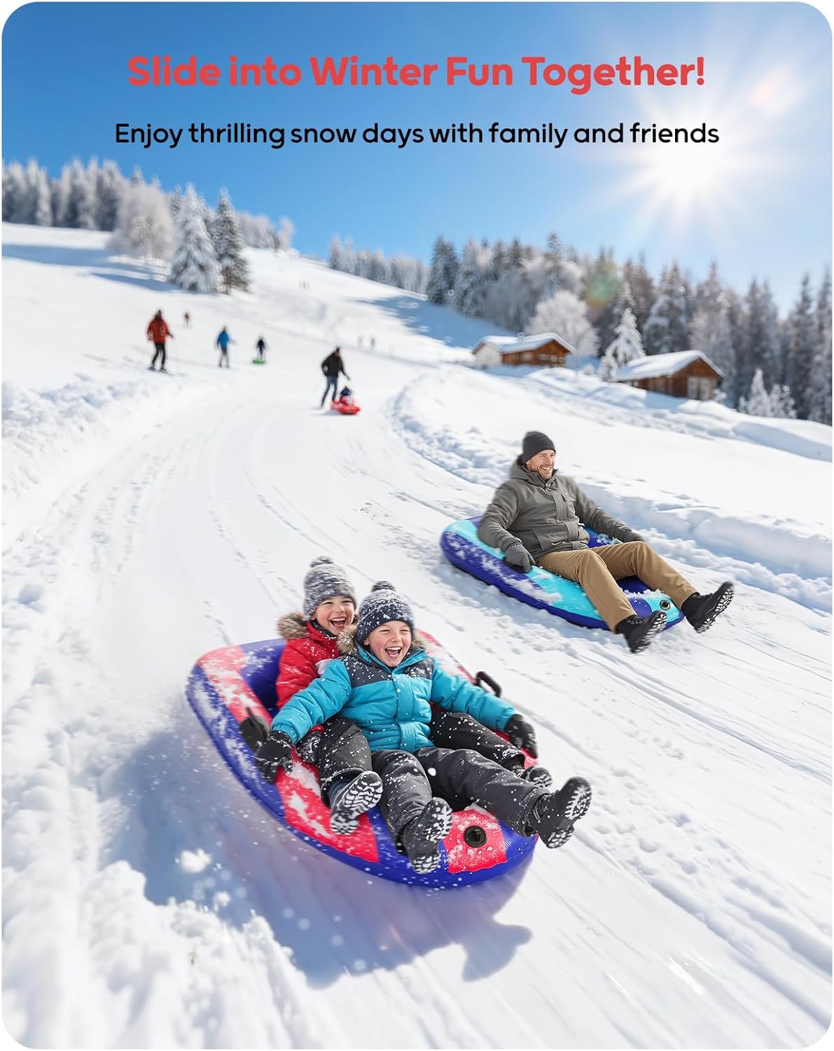 QPAU Nadmuchiwane sanki śnieżn – Outdoor Toys For Kids recenzja i cena