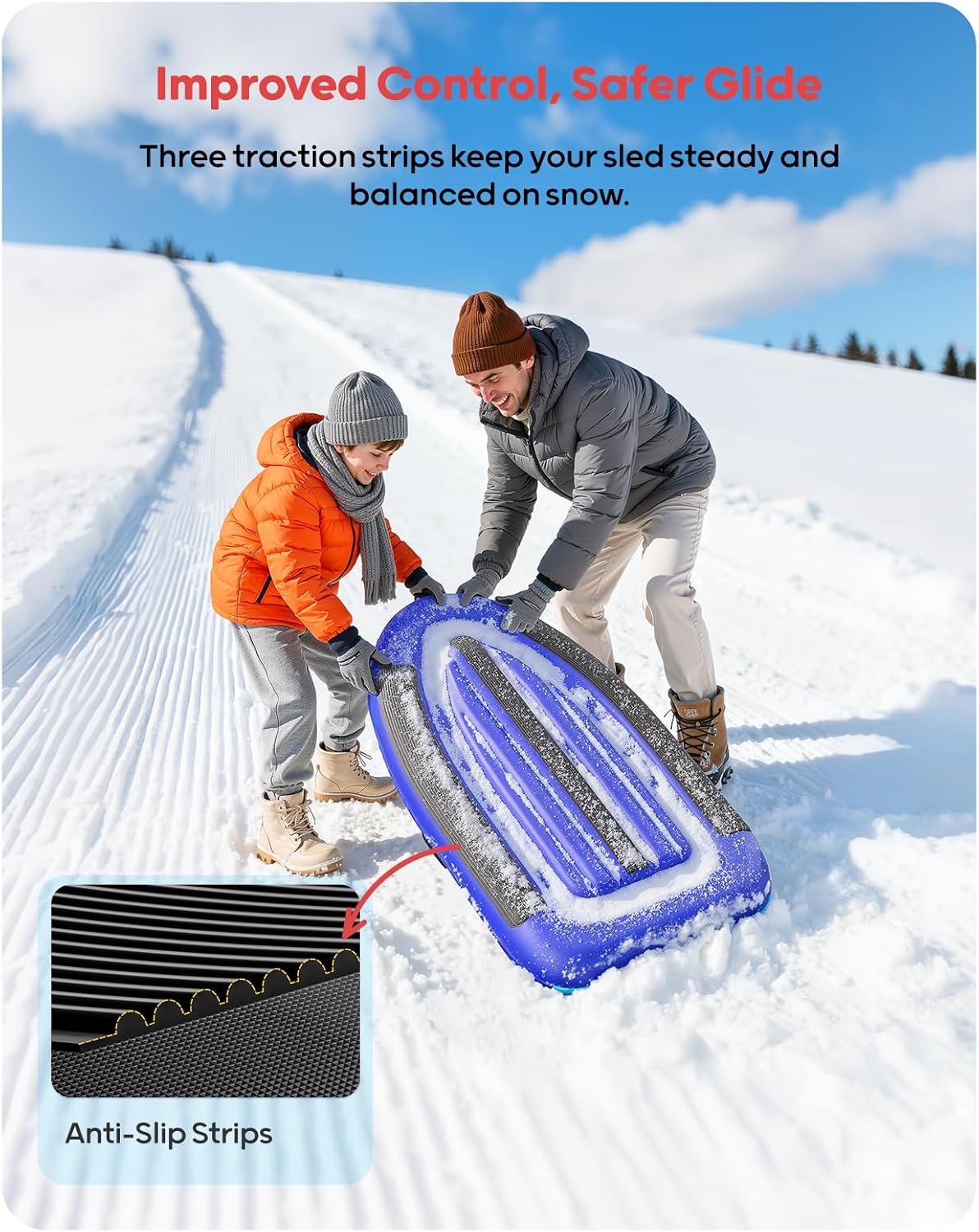 QPAU Nadmuchiwane sanki śnieżn – Outdoor Toys For Kids recenzja i cena