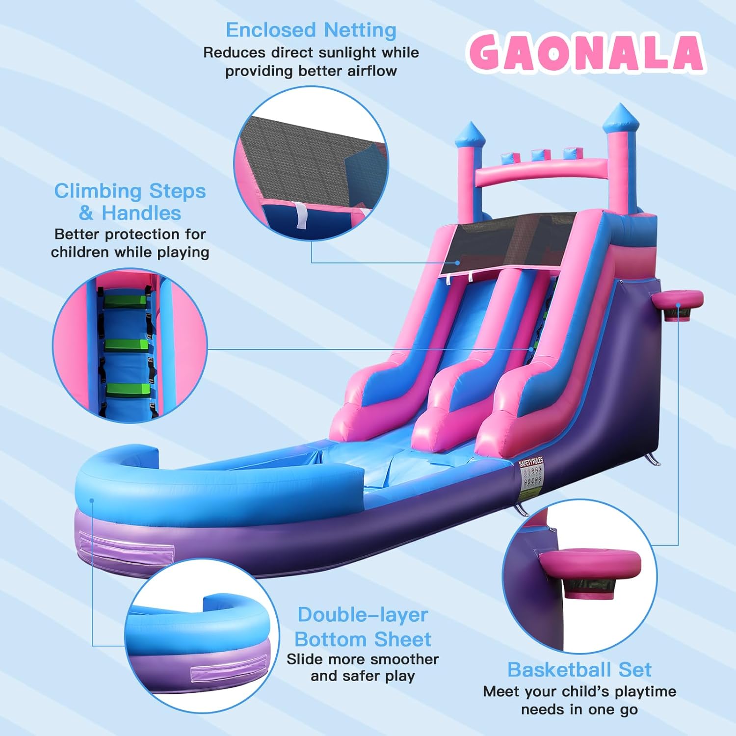 26.2 FT Wytrzymała dmuchana zj – Kids Outdoor Water Park recenzja i cena