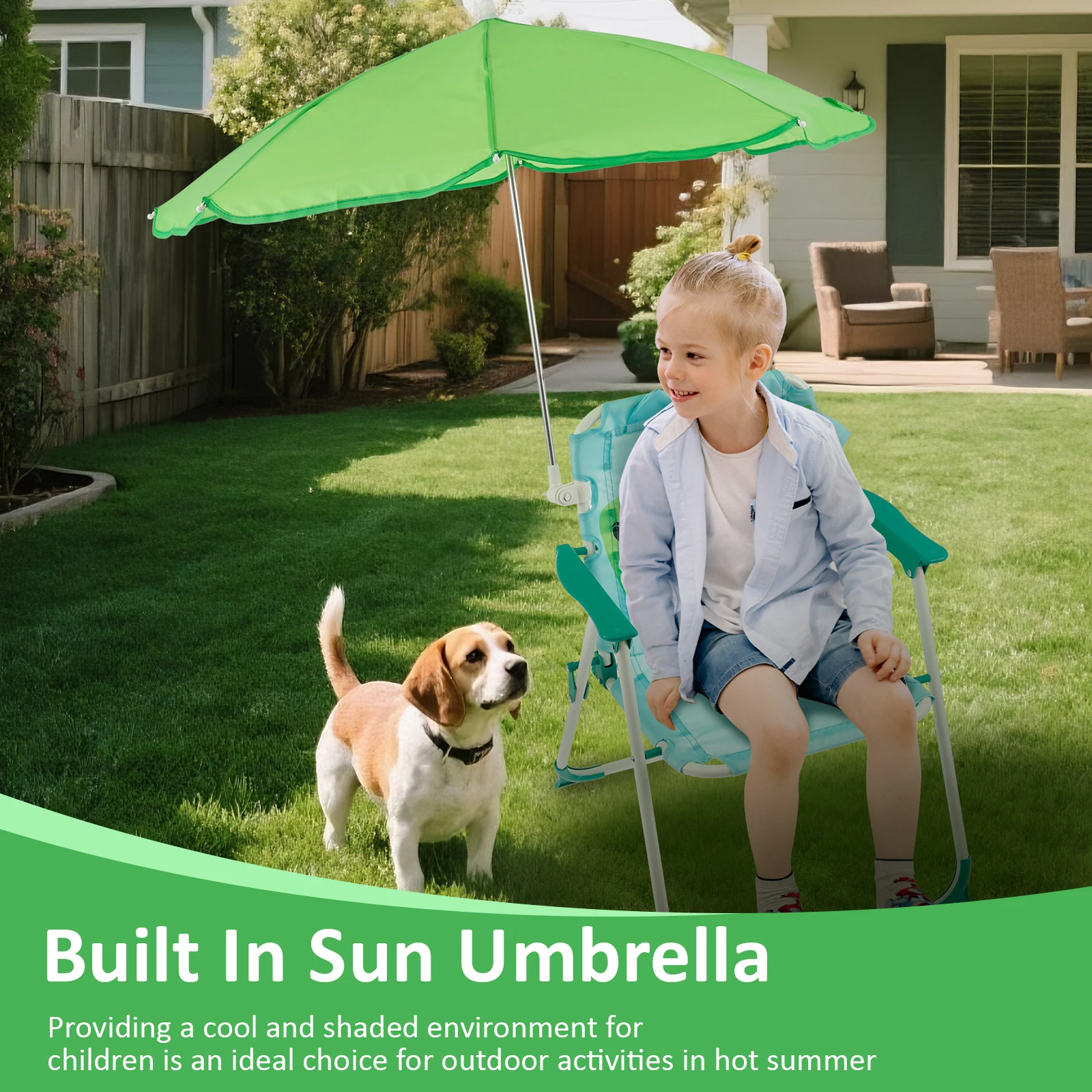 Składane krzesło plażowe dla d – Kids Outdoor Lounger Chair recenzja i cena