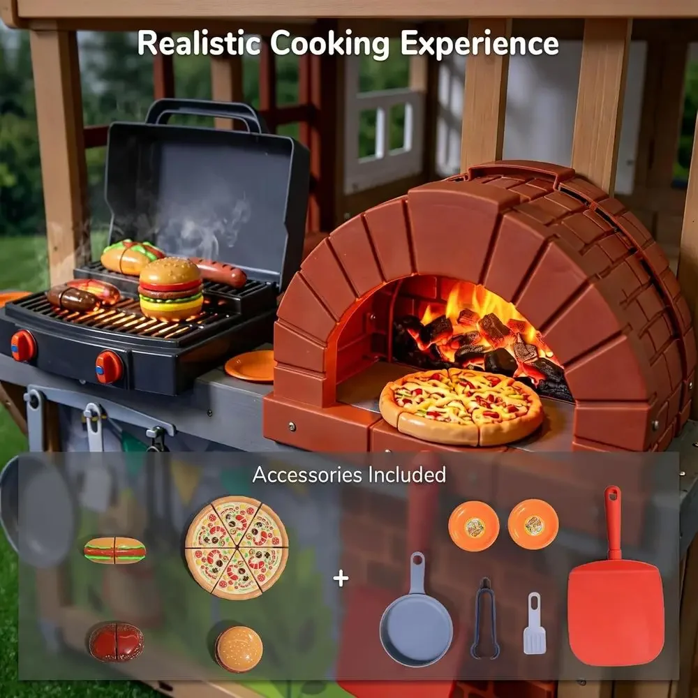 Drewniany domek do zabawy dla  – Kids Outdoor Wooden Playset recenzja i cena