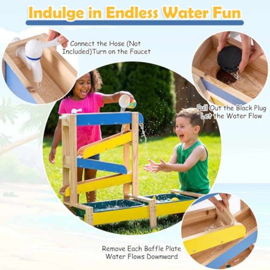 Zestaw do zabawy na zewnątrz d – Kids Outdoor Wooden Playset recenzja i cena