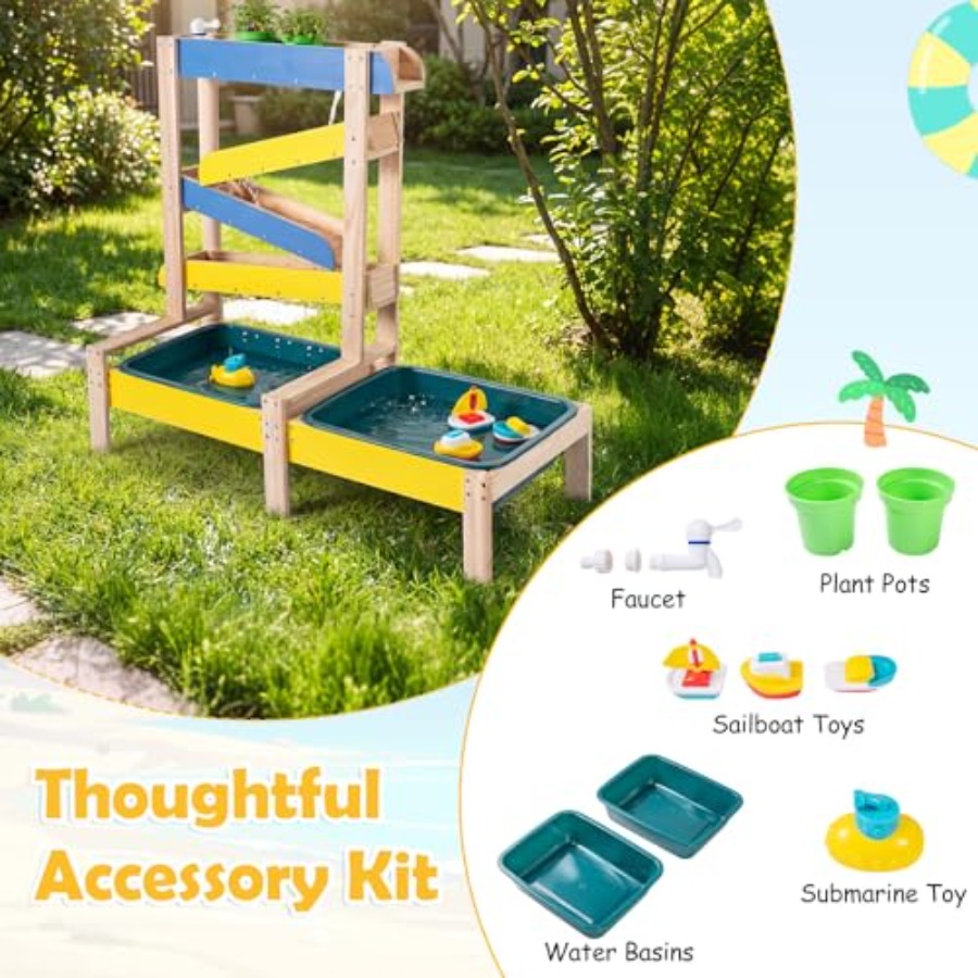 Zestaw do zabawy na zewnątrz d – Kids Outdoor Wooden Playset recenzja i cena